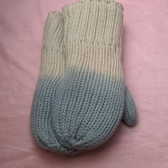 Lemon Cozy and Warm Two Tone Ombre Mittens - Picture 3 of 5